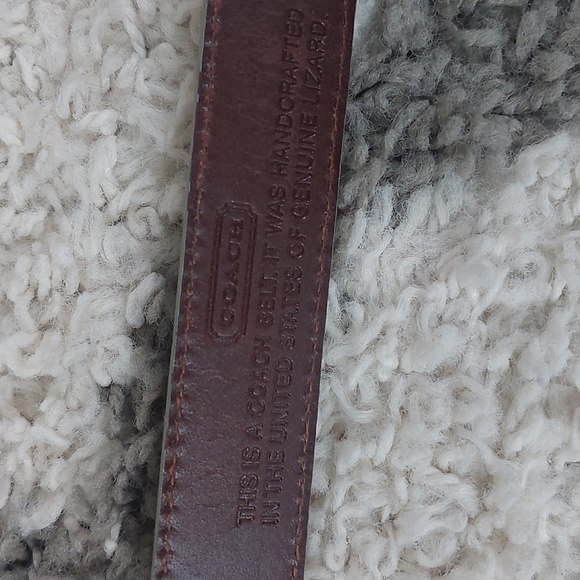 Coach Genuine Leather Petite Ocean Taupe One Inch Belt 24-27" 31" long - Picture 3 of 5